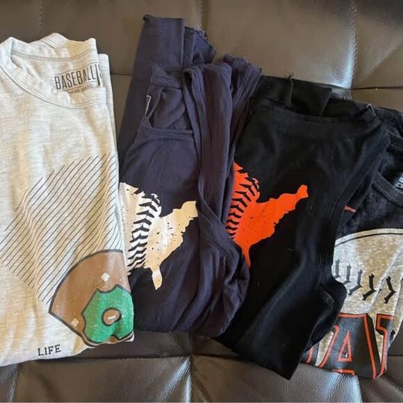 Baseballism Tops - Lot of Four Baseballism and San Francisco Giants Women's Tees and Tanks Sz Small